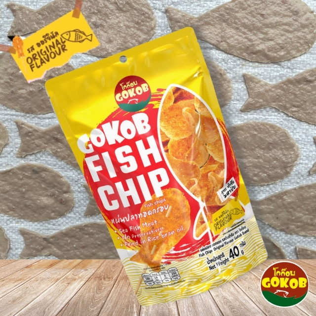 Gokob โก-ก๊อบ Crispy fried fish sheets for health