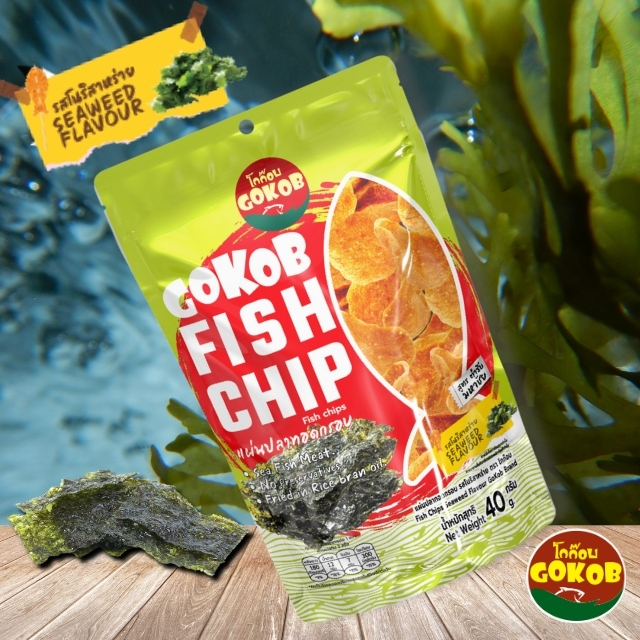 Gokob โก-ก๊อบ Crispy fried fish sheets for health