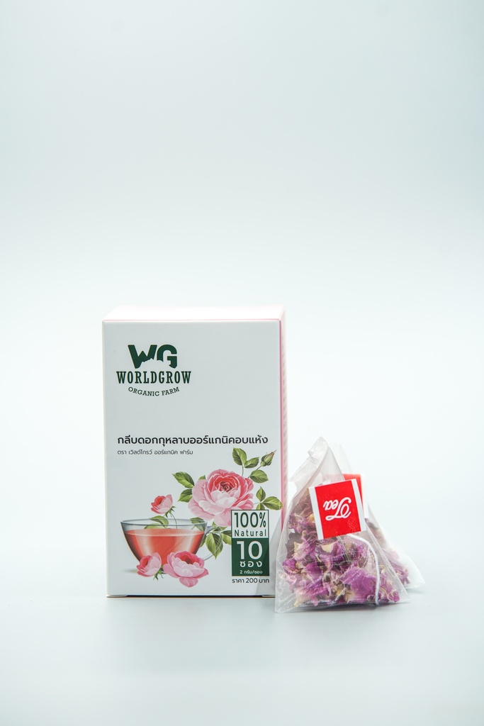 WorldGrow Organic Farm Organic dried rose petal drink